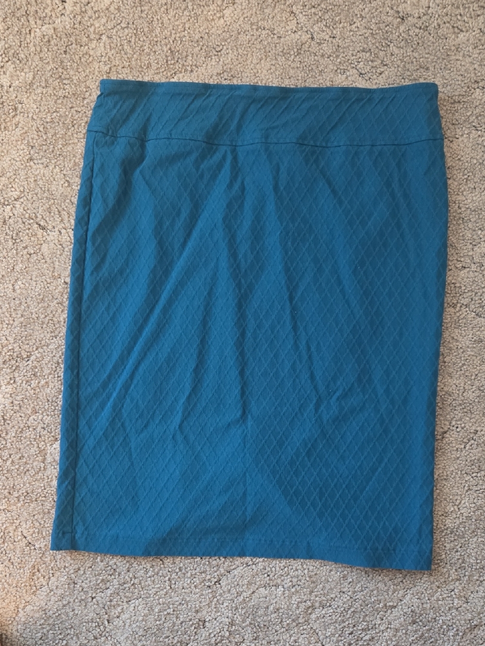 Soho Apparel Teal Quilted Pencil Skirt